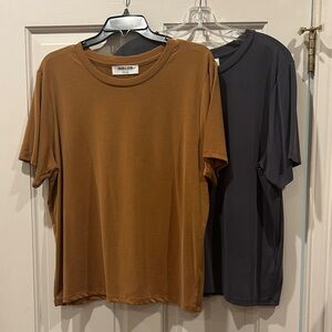 Double Zero Tan and Dark Gray T-Shirts